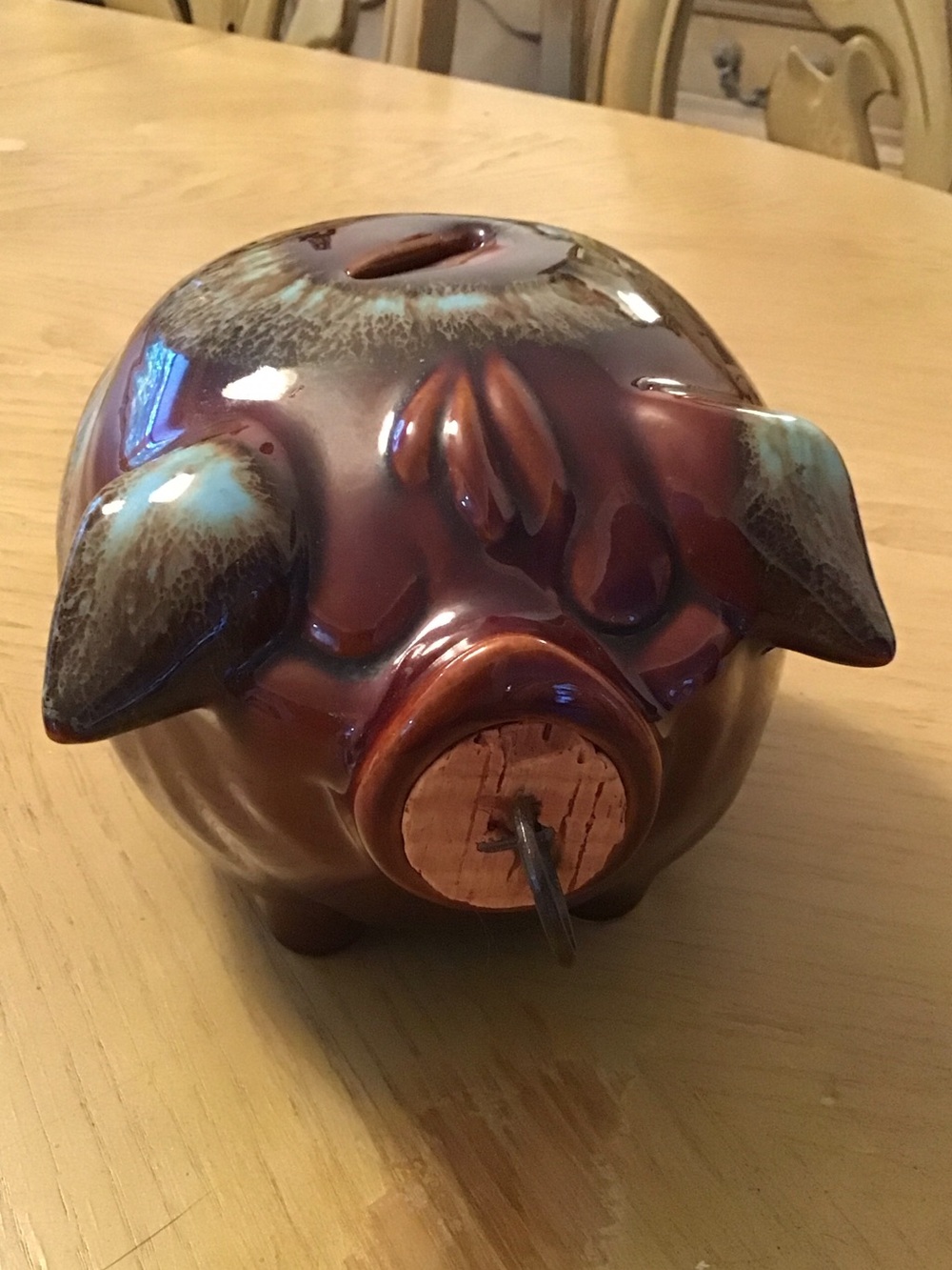 Vintage Hull Pottery Corky Pig Signed 1957